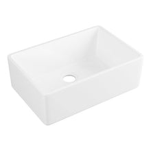 Load image into Gallery viewer, DeerValley DV-1K116 White 24 inch Farmhouse Sink with Bottom Grid and Strainer,Apron Sink Single Bowl Ceramic Sink,Small Kitchens Sinks