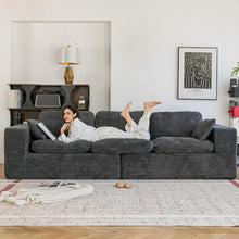 Load image into Gallery viewer, AECOJOY 110" Oversized Sofa for Living Room, 3 Seater Cloud Boneless Couch with Fluffy Seat Cushions