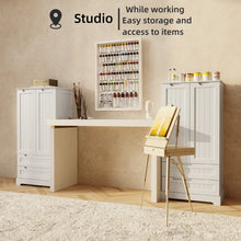 Load image into Gallery viewer, Aiho Storage Cabinet with 2 Doors &amp; 2 Drawer, Pantry Cabinet for Kitchen, Studio, Living Room - White