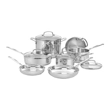 Load image into Gallery viewer, Cuisinart Chef's 11 Piece Classic Stainless Steel Cookware Set, Silver