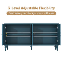 Load image into Gallery viewer, HLR 48" Accent Cabinet with 4 Doors, Vintage Hollow Carving Storage Credenza, Sideboards and Buffets Cabinet for Living Room, Kitchen, Dining Room, Entryway