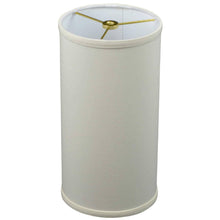 Load image into Gallery viewer, FenchelShades.com 6" Top Diameter x 6" Bottom Diameter 12" Height Fabric Drum Lampshade Spider Attachment Brass Hardware (Linen Cream)