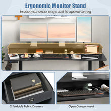 Load image into Gallery viewer, Electric Standing Desk with 2 Drawers, 3 Memory Positions, 63" x 24" Height Adjustable Electric Sit Stand Desk for Home Office Bedroom