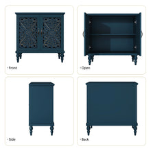 Load image into Gallery viewer, HLR 48" Accent Cabinet with 4 Doors, Vintage Hollow Carving Storage Credenza, Sideboards and Buffets Cabinet for Living Room, Kitchen, Dining Room, Entryway