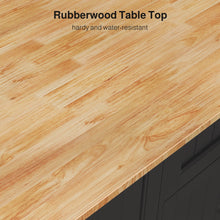Load image into Gallery viewer, Noelse Kitchen Island with Storage, Island Table for Kitchen with Drop Leaf, Spice Rack, Towel Bar for Small Kitchens, White