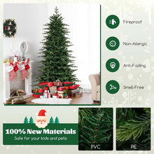 Load image into Gallery viewer, 6/7.5/9 FT Pre-lit Artificial Christmas Tree with 260/380/560 Multicolor Lights, 714/1162/1770 Branch Tips, 11 Lighting Modes, Remote &amp; Timer