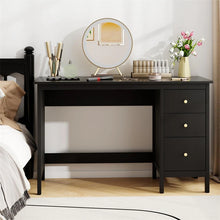 Load image into Gallery viewer, Computer Desk with 3 Storage Drawers, 48" Modern Home Office Desk with Spacious Desktop, Compact Study Writing Desk Workstation for Bedroom
