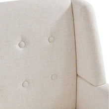Load image into Gallery viewer, HUIMO Accent Chair, Button - Tufted Upholstered Living Room Chairs, Mid Century Modern Comfy Reading Chairs for Bedroom, Living Room, Beige