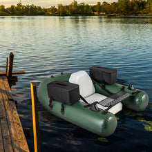 Load image into Gallery viewer, Inflatable Fishing Float Tube with 2 Large Storage Pockets, Angling Base, 20" Fish Ruler &amp; 4 Motor Buckles, 352LBS Capacity Belly Boat for Fly Fishing