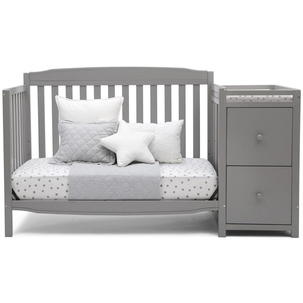 Delta Children Mason 6 - in - 1 Convertible Crib and Changer. Gray