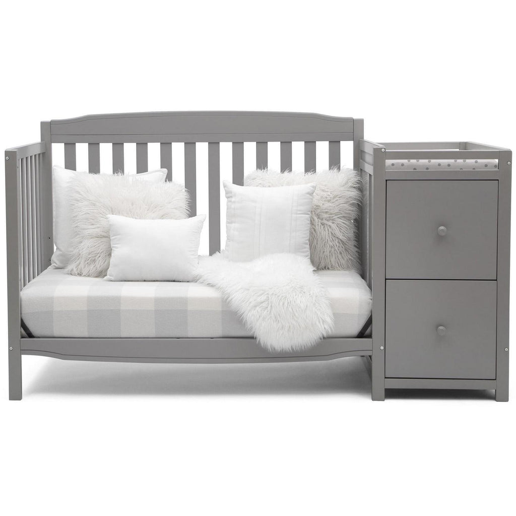 Delta Children Mason 6 - in - 1 Convertible Crib and Changer. Gray