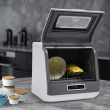 Load image into Gallery viewer, 110V 800W Countertop Dishwasher - Stainless Steel, 3 Wash Modes + Fruit Wash, Touch Control, Space - Saving, Ideal for Small Kitchens &amp; Rvs