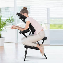 Load image into Gallery viewer, Portable Lightweight Massage Chair, PU Leather Tattoo Spa Chair with Thickened Sponge &amp; Carrying Bag, Folding Travel Chair for Massage Therapy