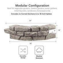 Load image into Gallery viewer, RTS Home Accents Rock Lock Raised Garden Bed Curved Rock (Pack of 4)
