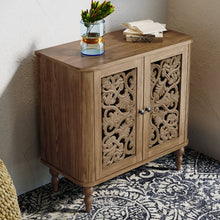 Load image into Gallery viewer, HLR 48" Accent Cabinet with 4 Doors, Vintage Hollow Carving Storage Credenza, Sideboards and Buffets Cabinet for Living Room, Kitchen, Dining Room, Entryway