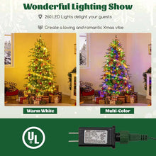 Load image into Gallery viewer, 6/7.5/9 FT Pre-lit Artificial Christmas Tree with 260/380/560 Multicolor Lights, 714/1162/1770 Branch Tips, 11 Lighting Modes, Remote &amp; Timer