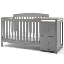 Load image into Gallery viewer, Delta Children Mason 6 - in - 1 Convertible Crib and Changer. Gray