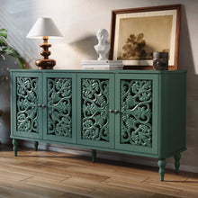 Load image into Gallery viewer, HLR 48" Accent Cabinet with 4 Doors, Vintage Hollow Carving Storage Credenza, Sideboards and Buffets Cabinet for Living Room, Kitchen, Dining Room, Entryway
