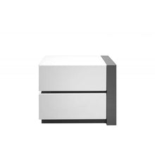 Load image into Gallery viewer, 3 - Piece Modern Bedroom Furniture Set, California King Platform Bed with 2x Nightstand, White Lacquer Finish