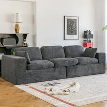 Load image into Gallery viewer, AECOJOY 110" Oversized Sofa for Living Room, 3 Seater Cloud Boneless Couch with Fluffy Seat Cushions