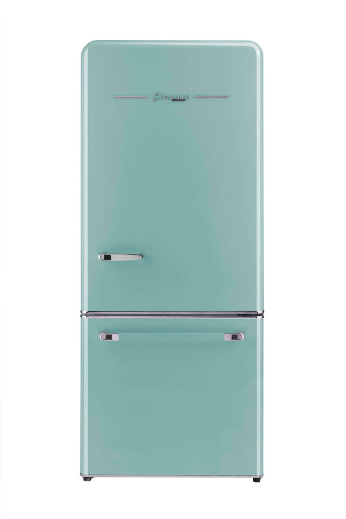 Unique Appliances UGP-510L AC Classic Retro 30 inch Wide 17.7 Cu. ft. Energy Star Certified Bottom Freezer Refrigerator with Wine Rack