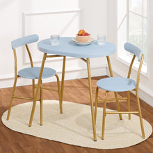 Load image into Gallery viewer, Best Choice Products 3 - Piece Modern Oval Dining Table Set, Small Kitchen Dinette W/ 2 Chairs - Black/Black - Pink/Gold