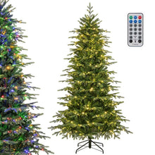 Load image into Gallery viewer, 6/7.5/9 FT Pre-lit Artificial Christmas Tree with 260/380/560 Multicolor Lights, 714/1162/1770 Branch Tips, 11 Lighting Modes, Remote &amp; Timer