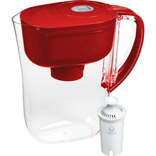 Load image into Gallery viewer, Brita Water Filter Pitcher for Tap and Drinking Water with 1 Standard Filter, Lasts 2 Months, 6-Cup Capacity, BPA Free, Red