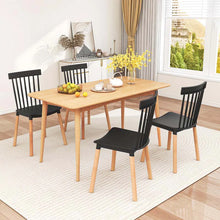 Load image into Gallery viewer, Set of 4 Windsor Dining Chairs, Modern Armless Side Kitchen Chairs with Spindle Back, Curved Seat &amp; Solid Wood Legs for Living Room, Restaurant - White