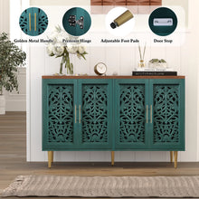 Load image into Gallery viewer, HLR 48" Accent Cabinet with 4 Doors, Vintage Hollow Carving Storage Credenza, Sideboards and Buffets Cabinet for Living Room, Kitchen, Dining Room, Entryway