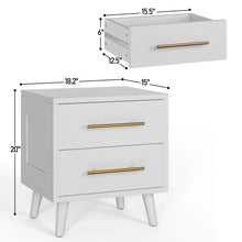 Load image into Gallery viewer, Bedroom Furniture Set - Includes Queen Bed Frame, Nightstands Set of 2, 5 - Drawer Dresser &amp; Double Wide 6 - Drawer Dresser - Modern Storage Solution for Stylish Home Decor, Black