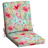 Mainstays 43 inch x 20 inch Multi-Color Floral Rectangle Outdoor Chair Cushion, 1 Piece, Size: 20 x 43