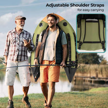 Load image into Gallery viewer, Inflatable Fishing Float Tube, 350LBS Portable Belly Boat with Rod Rack Basket, Fish Finder Holder, Fish Ruler, 3 Storage Boxes &amp; Pump