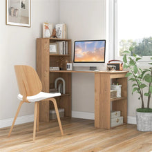Load image into Gallery viewer, 48" Computer Desk with 6-Tier Storage Shelves, 3-in-1 Reversible Writing Desk w/ Bookshelf &amp; CPU Stand, Space-Saving Home Office Workstation