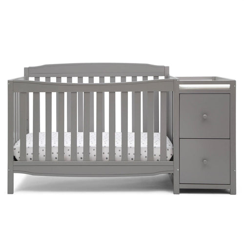 Delta Children Mason 6 - in - 1 Convertible Crib and Changer. Gray