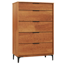Load image into Gallery viewer, Mid Century Modern 5-Drawer Dresser, Wooden Chest of Drawers with Interlock System, Anti-Tip Kit &amp; Metal Legs for Bedroom, Living Room, Hallway - 1 PCS