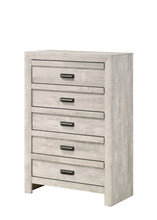 Load image into Gallery viewer, 3pc Rustic Beige Gray Finish Bedroom Furniture Queen Size Bed Nightstand Chest Set