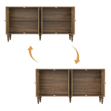 Load image into Gallery viewer, HLR 48" Accent Cabinet with 4 Doors, Vintage Hollow Carving Storage Credenza, Sideboards and Buffets Cabinet for Living Room, Kitchen, Dining Room, Entryway