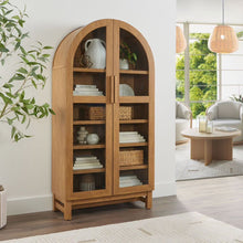 Load image into Gallery viewer, Better Homes &amp; Gardens Juliet Arch Accent Cabinet, Black Finish - Deep Green