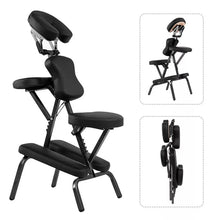 Load image into Gallery viewer, Portable Lightweight Massage Chair, PU Leather Tattoo Spa Chair with Thickened Sponge &amp; Carrying Bag, Folding Travel Chair for Massage Therapy