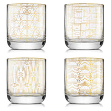 Load image into Gallery viewer, JoyJolt Star Wars Deco Double Old Fashion Drinking Glass 10 oz Set of 4