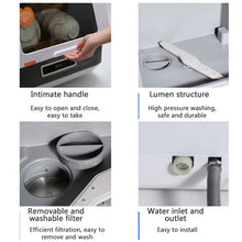 Load image into Gallery viewer, 110V 800W Countertop Dishwasher - Stainless Steel, 3 Wash Modes + Fruit Wash, Touch Control, Space - Saving, Ideal for Small Kitchens &amp; Rvs