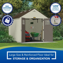 Load image into Gallery viewer, Suncast 8 x 10 ft. Metal and Resin Storage Shed. Vanilla