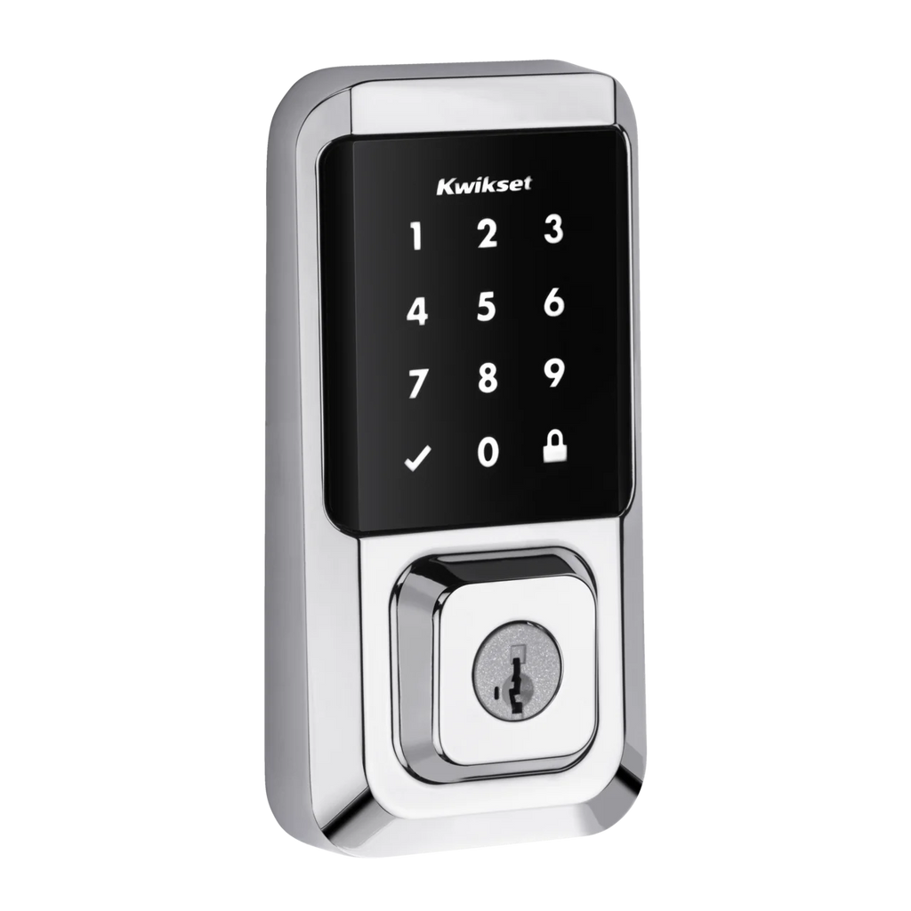Kwikset Halo Touchscreen Wi - Fi Smart Deadbolt Hardware Lock with Smartkey Satin Nickel