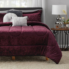 Load image into Gallery viewer, Mainstays 10-Piece King Metropolis Velvet Bed in A Bag Bedding Set with Bonus Sheet Set