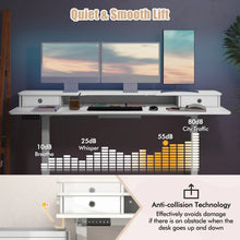 Load image into Gallery viewer, Electric Standing Desk with 2 Drawers, 3 Memory Positions, 63" x 24" Height Adjustable Electric Sit Stand Desk for Home Office Bedroom