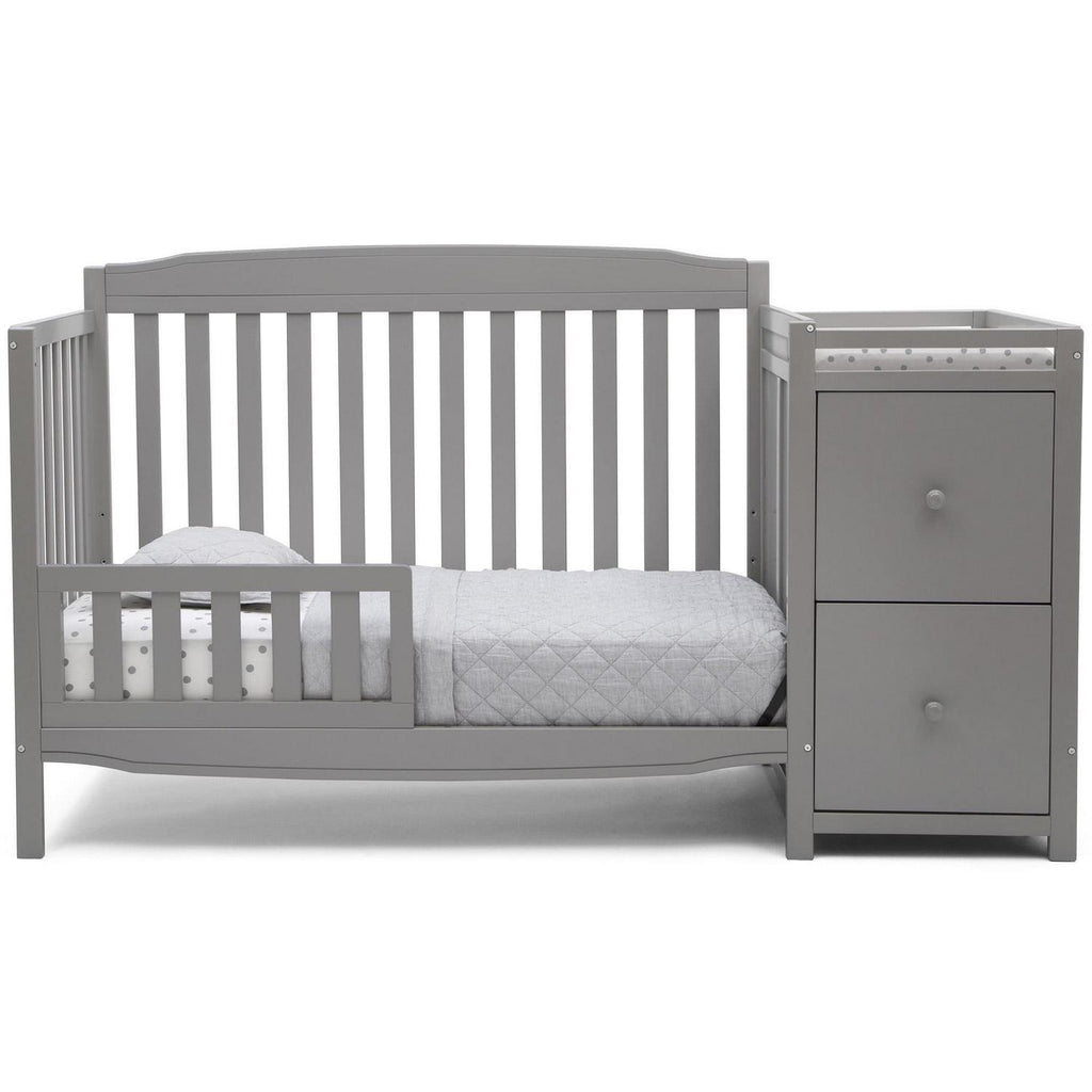 Delta Children Mason 6 - in - 1 Convertible Crib and Changer. Gray