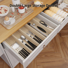 Load image into Gallery viewer, Lofka 52 - Inch Kitchen Island with Storage on Wheels with Wood Drop Leaf, Ideal for Small Kitchens