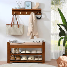Load image into Gallery viewer, Shoe Rack for Front Door Entrance, 28 Entryway Bench with Coat Rack, Hall Tree Shoe Bench with Storage for Entry, Hallway, Bedroom, Living Room