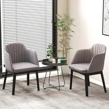 Load image into Gallery viewer, Set of 2/4 Upholstered Velvet Accent Dining Chairs with Curved Backrests, Detachable Cushion, Cozy Leisure Armchairs for Living Room
